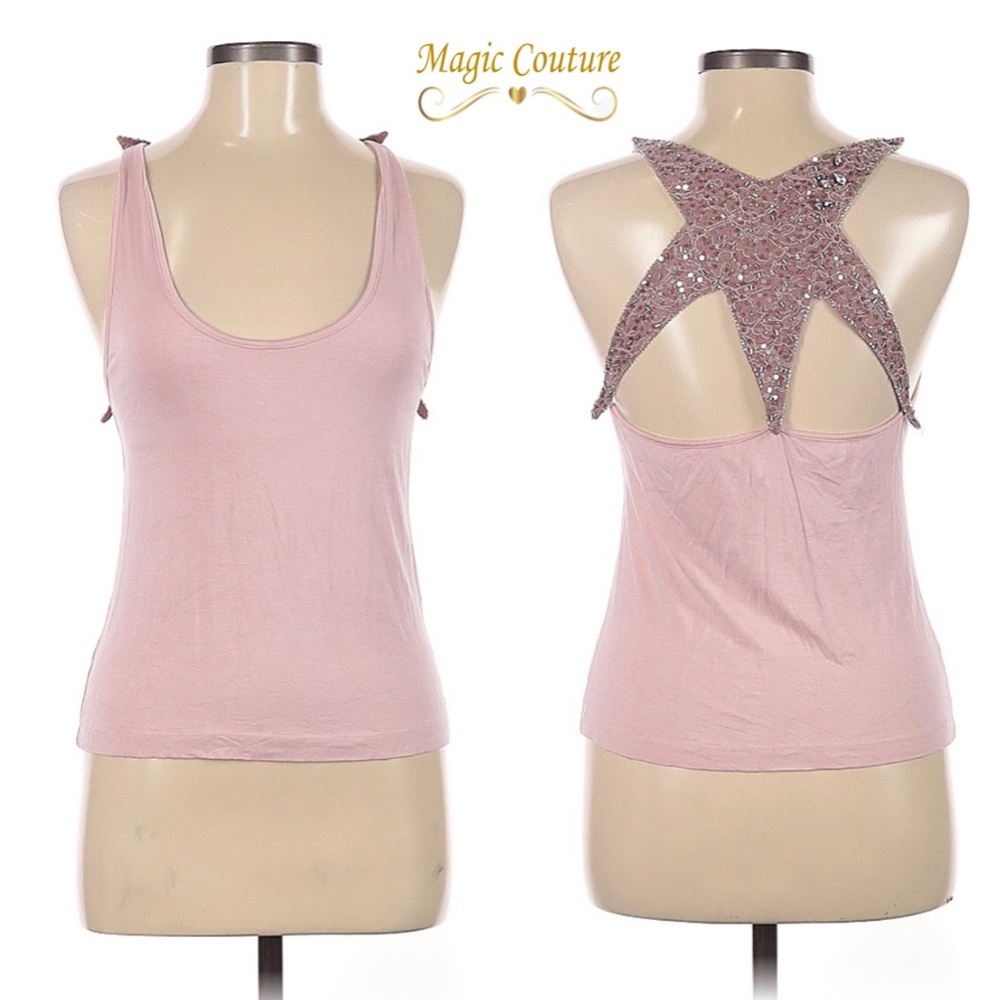 Rebecca Taylor Sequin Star Back Tank Topπππ - Picture 1 of 13